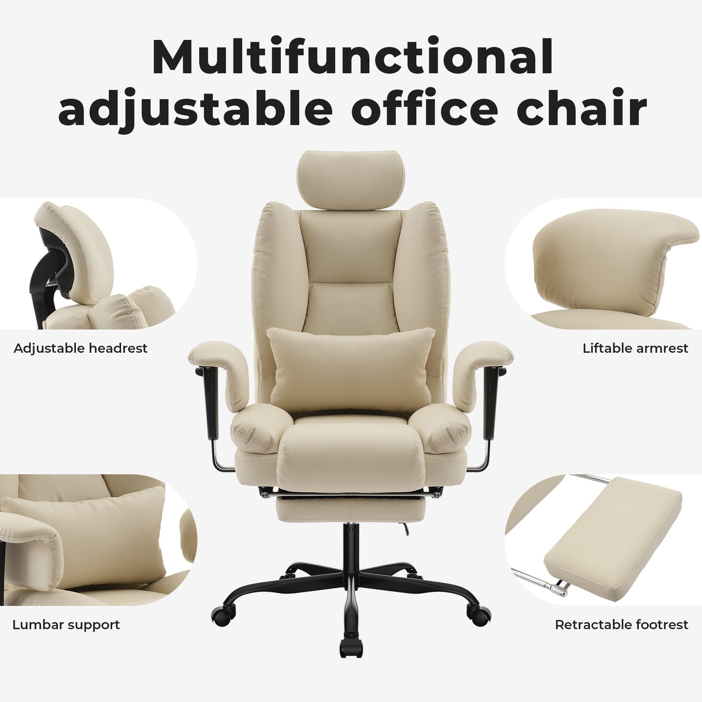 Classic Comfort Office Chair with Adjustable Armrests