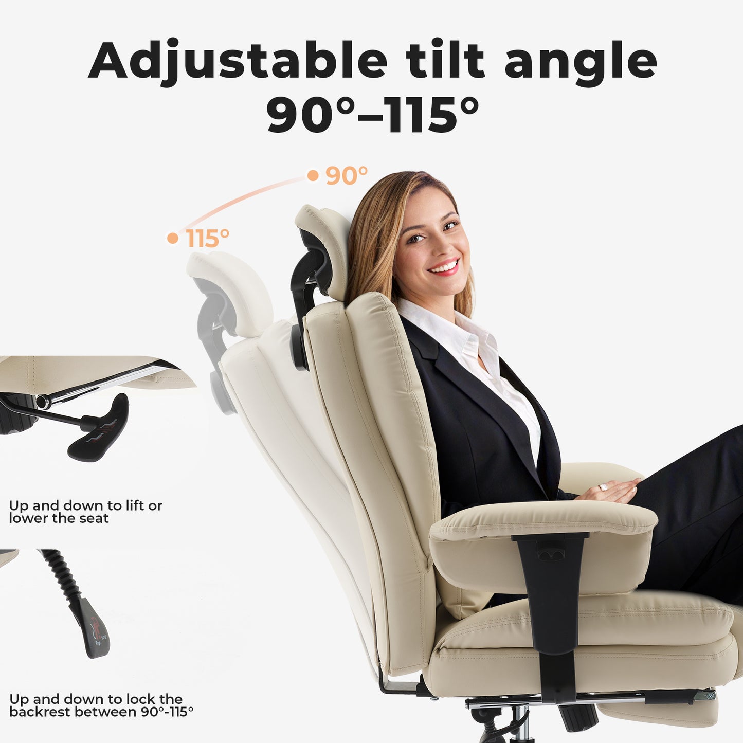 Classic Comfort Office Chair with Adjustable Armrests
