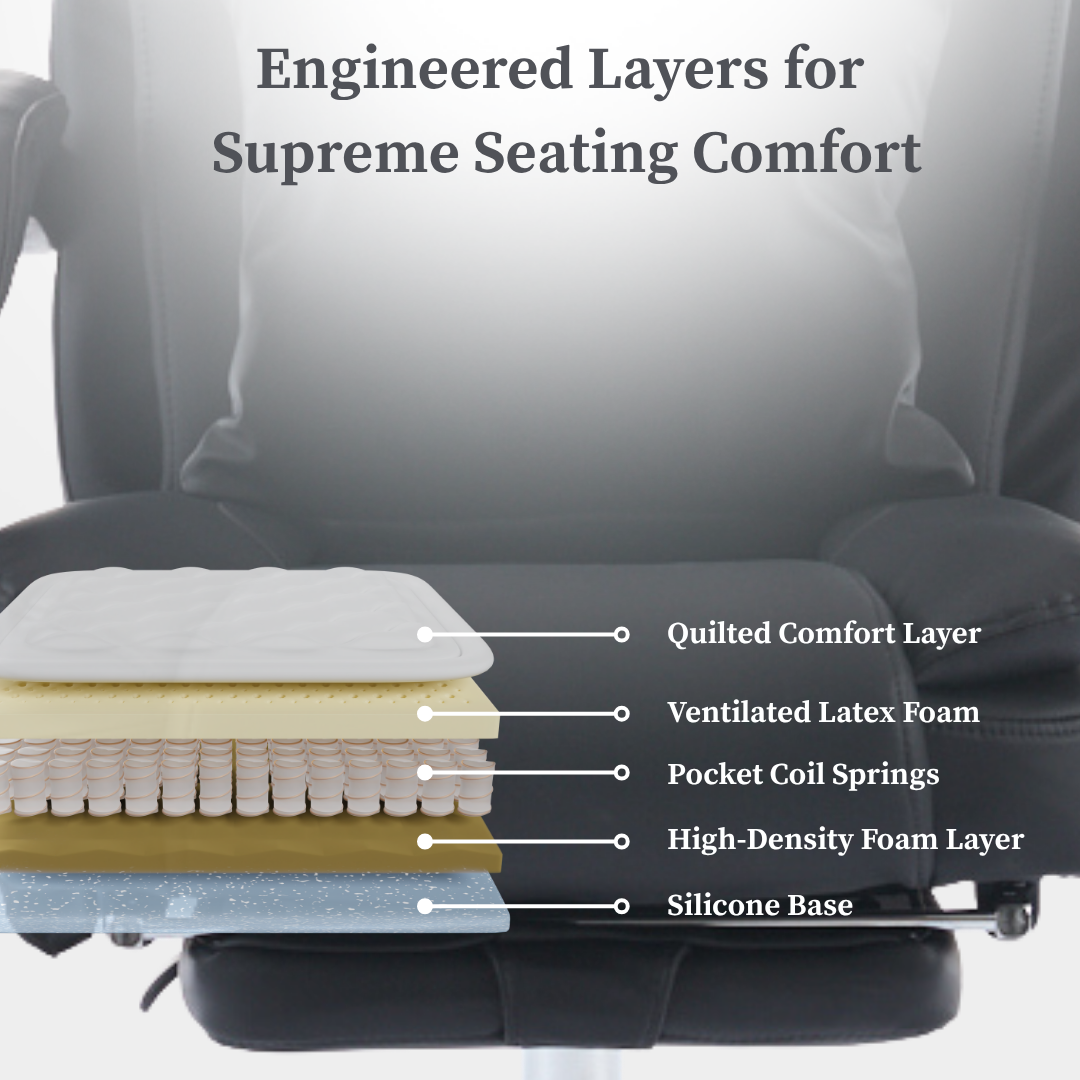 Prime office chair with 4-Point Kneading Massage & Heating Functions