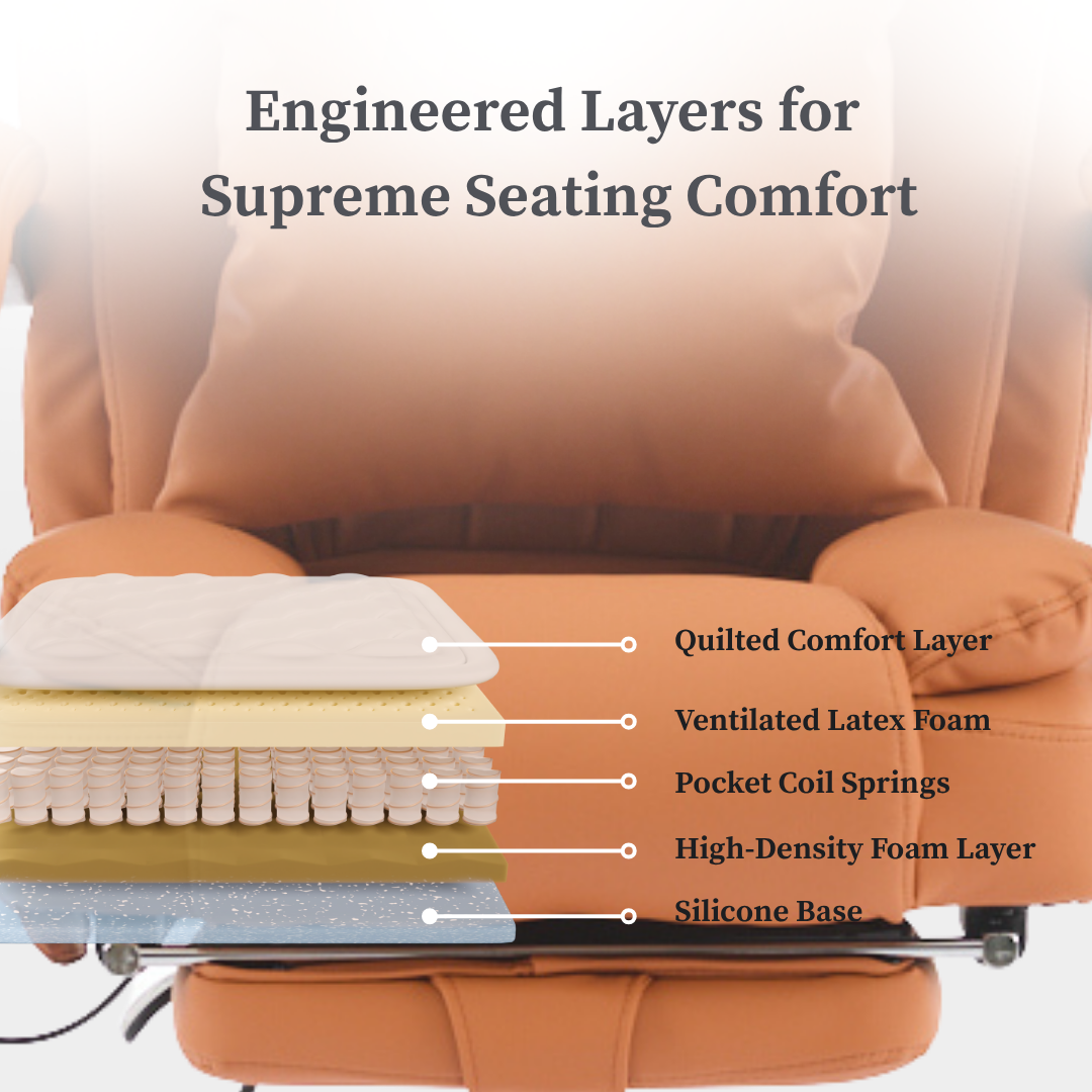 Prime office chair with 4-Point Kneading Massage & Heating Functions
