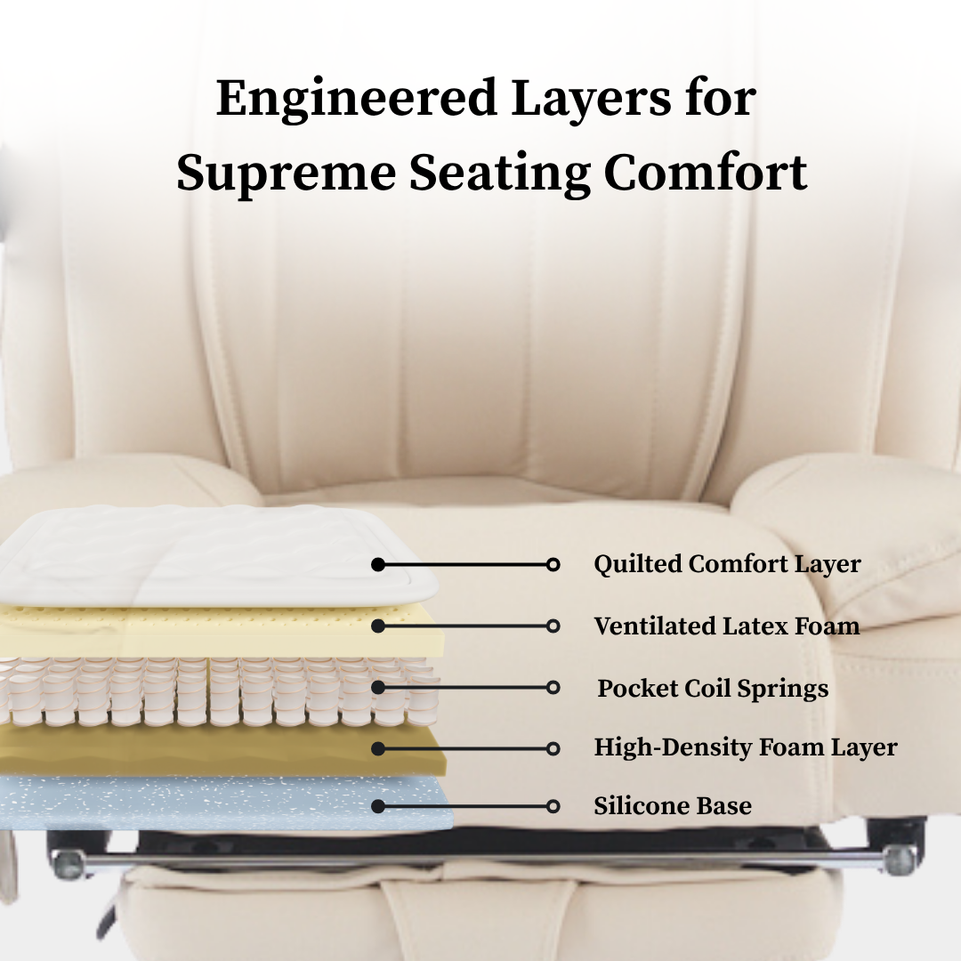 Prime office chair with 4-Point Kneading Massage & Heating Functions