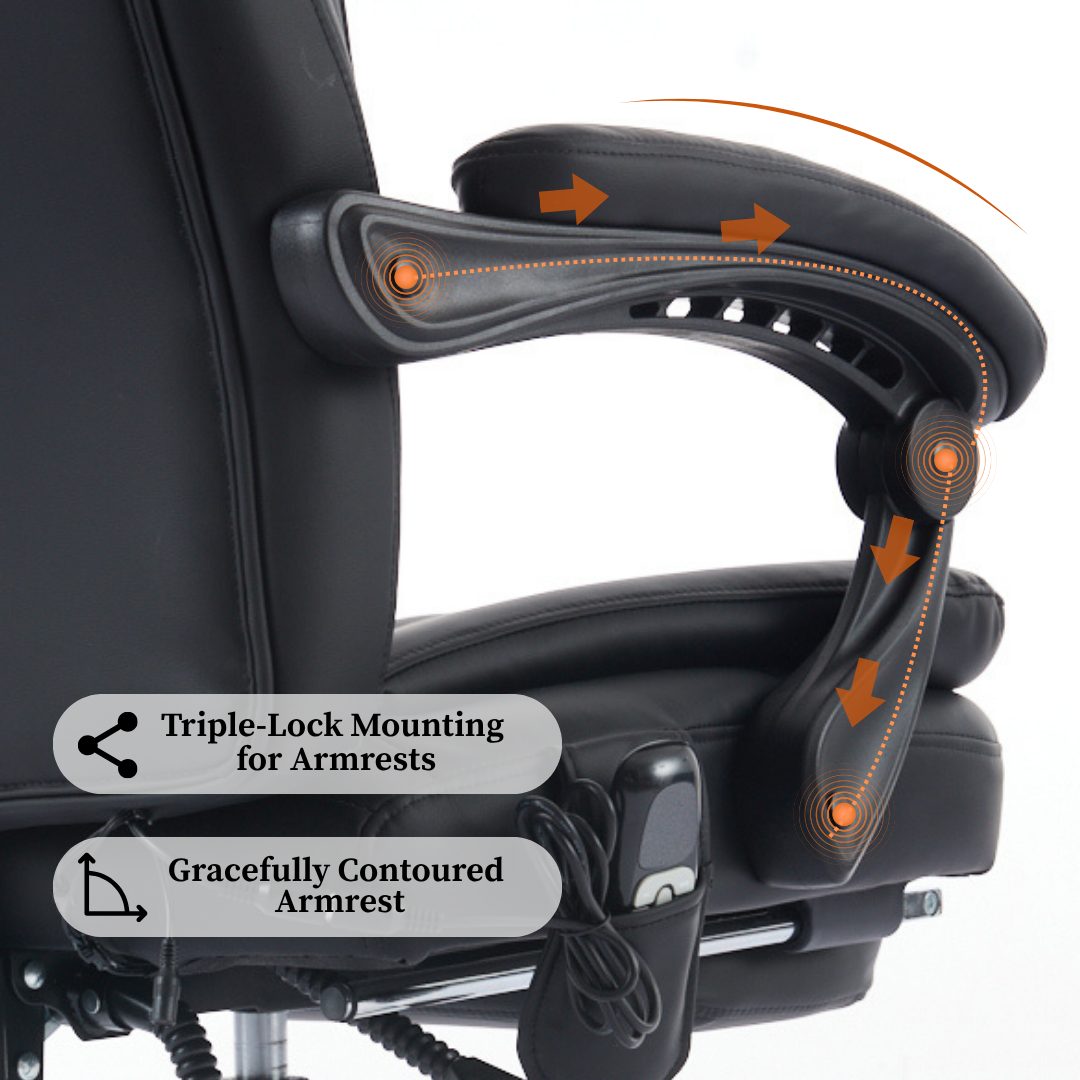 Prime office chair with 4-Point Kneading Massage & Heating Functions