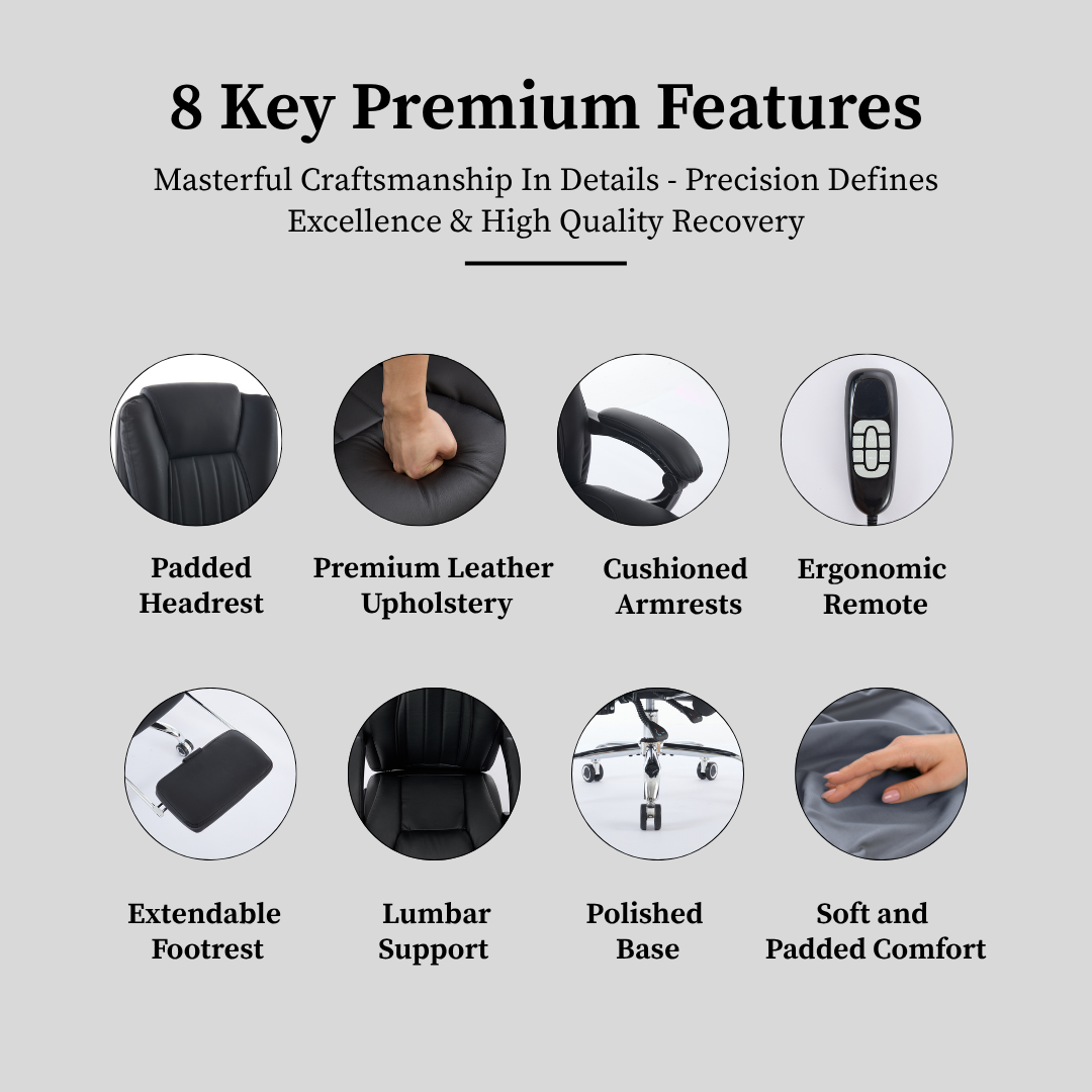 Prime office chair with 4-Point Kneading Massage & Heating Functions