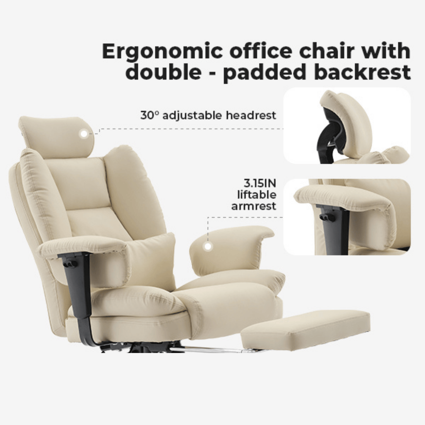 Classic Comfort Office Chair with Adjustable Armrests