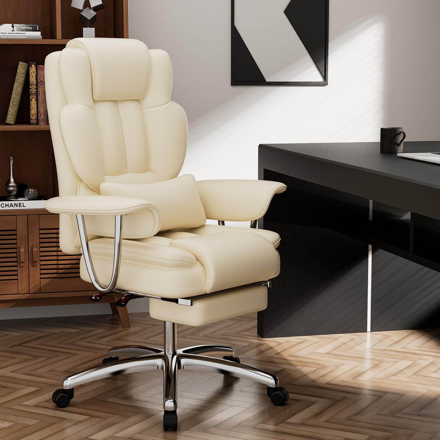 Esteem Elite High-Back Reclining Office Chair with Lumbar Pillow