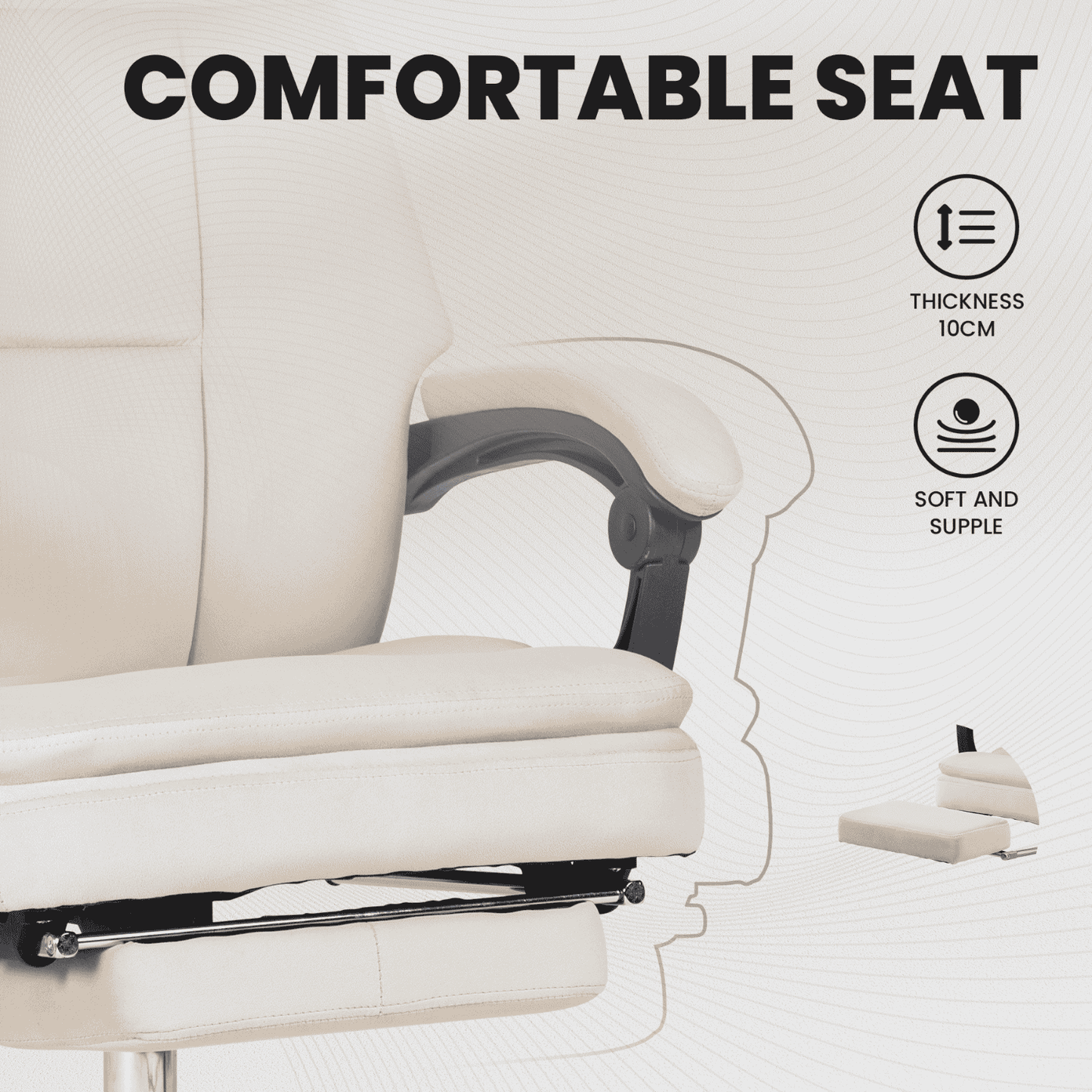 Noosagreen-Velvet-Luxe-Ergonomic-Office-Chair-product-beige-comfy-seat