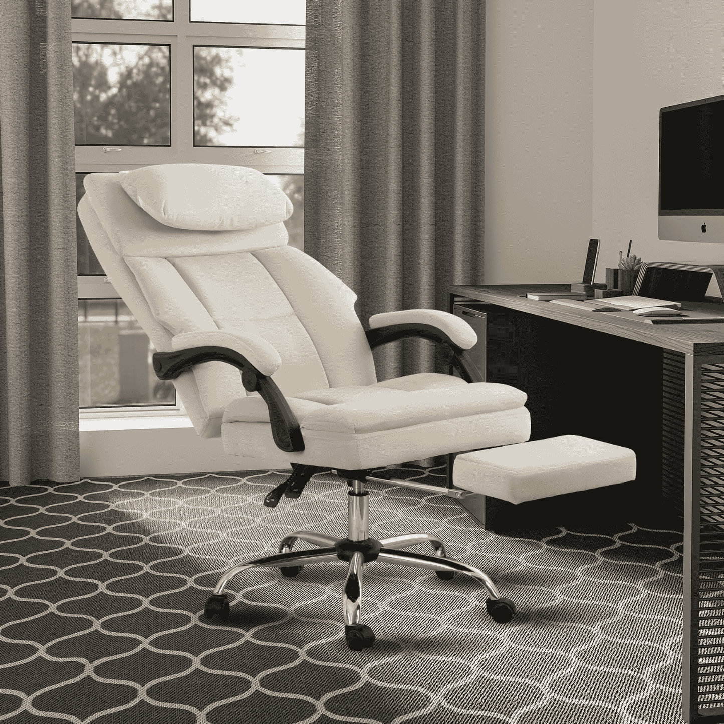Noosagreen-Velvet-Luxe-Ergonomic-Office-Chair-product-reclined
