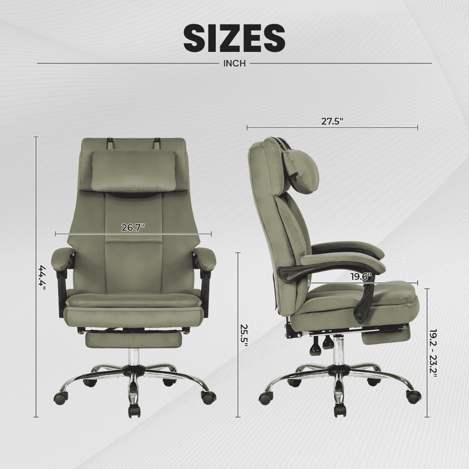 Noosagreen-Velvet-Luxe5-Ergonomic-Office-Chair-product-olive-green-reclines-size