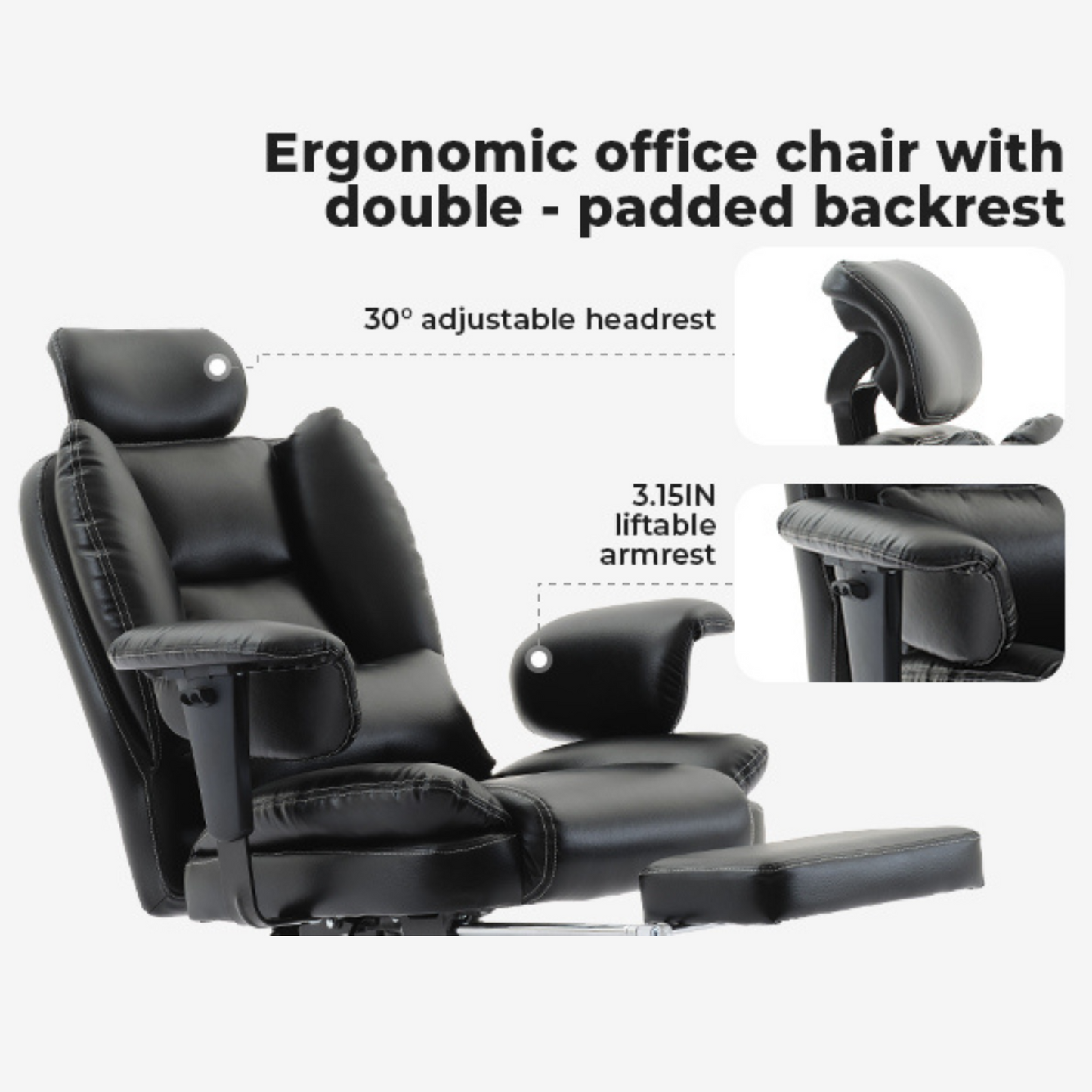 Classic Comfort Office Chair with Adjustable Armrests