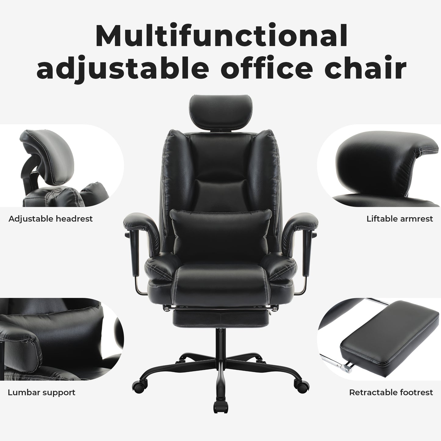 Classic Comfort Office Chair with Adjustable Armrests