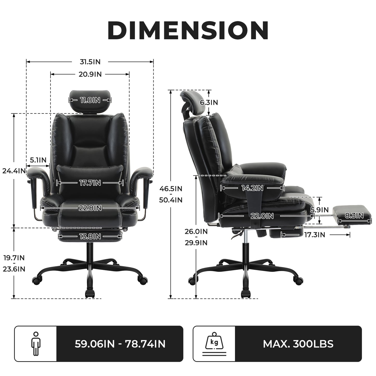 Classic Comfort Office Chair with Adjustable Armrests