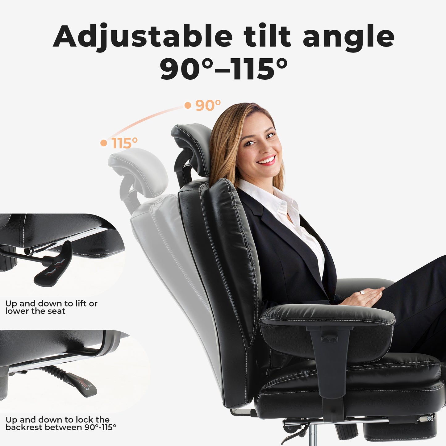 Classic Comfort Office Chair with Adjustable Armrests