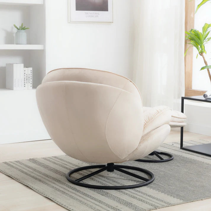 Modern Luxury Lounge Chair with Ottoman – Soft Padded Accent Chair