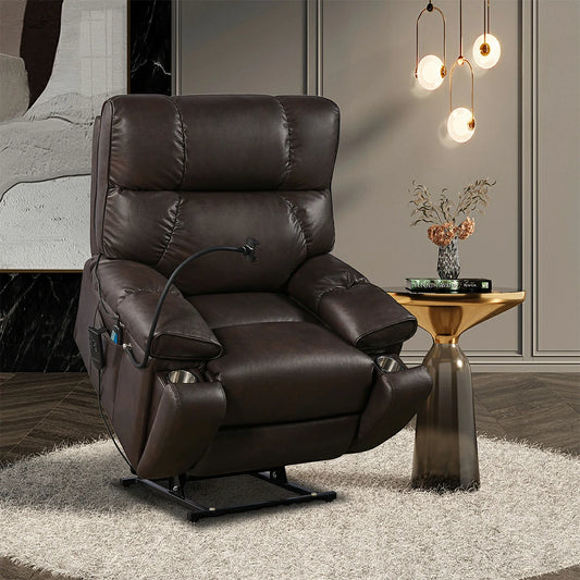 Power Lift Recliner Chair with 2 Motors Massage and Heat