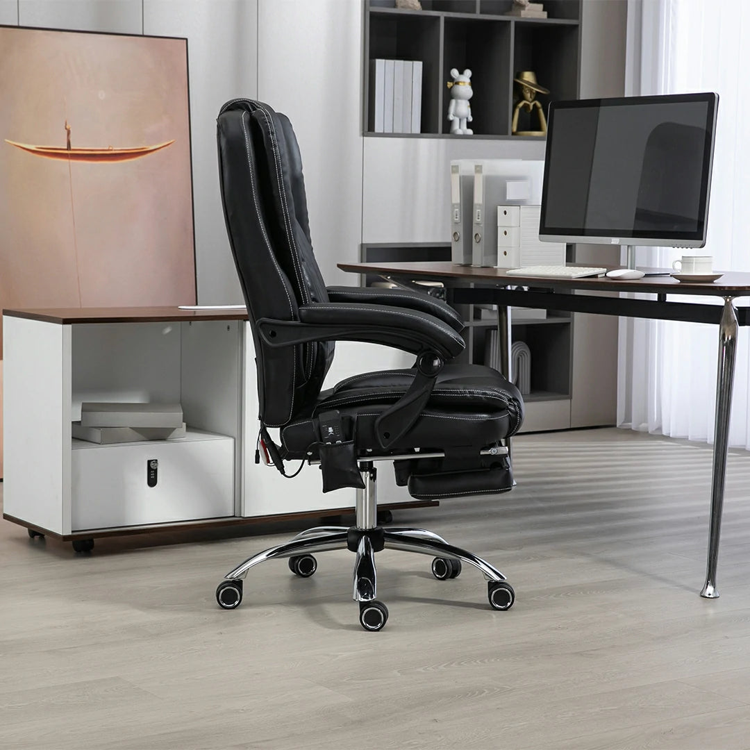 Noosagreen Heated Massage Office Chair, Black