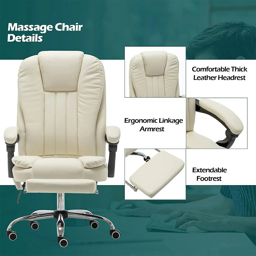 Kneading Massage Office Chairs w/ Lumbar Support, Noosagreen