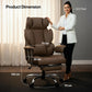 Ergonomic Office Chair - Adjustable Lumbar, Recline, PU Leather & Footrest
