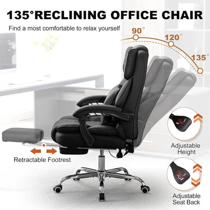 Heat Massage Office Chair with Heating and Kneading Functions