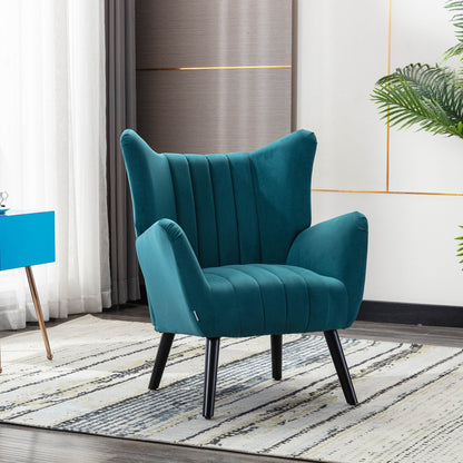 Accent Living Room Armchair with Wood Legs