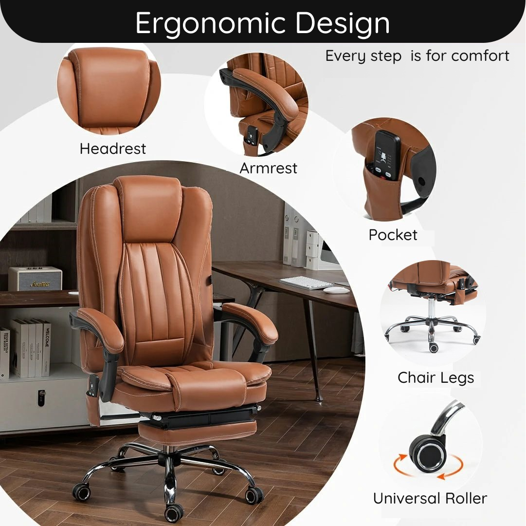 Office Computer chair with reclining and massage functions