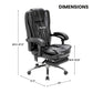Ergonomic Office Heat Massage Chair, Black
