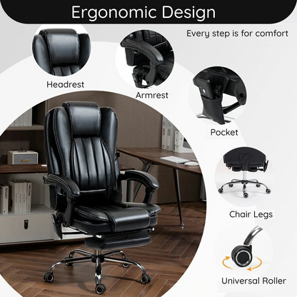 Office Computer chair with reclining and massage functions