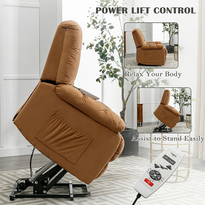 Large Width Power Lift Recliner with Heat & Massage Function