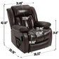 Dual Motor Leather Fabric Power Lift Recliner Chair with Heat and Massage