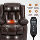 Dual Motor Leather Fabric Power Lift Recliner Chair with Heat and Massage