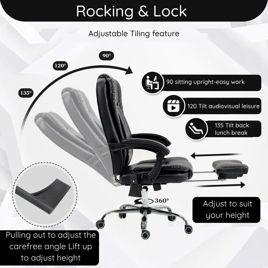 Office Computer chair with reclining and massage functions