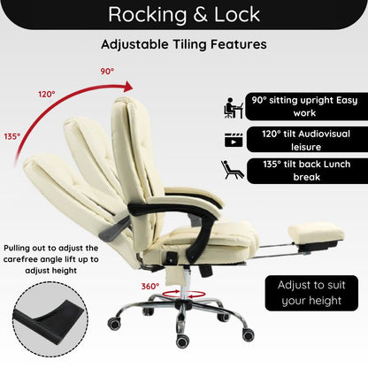 Office Computer chair with reclining and massage functions