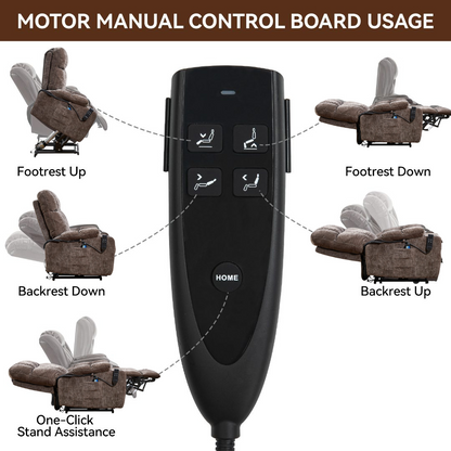 Power Lift Recliner Chair for Elderly Infinite Position with Heat and Massage