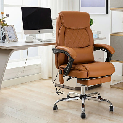 Ergonomic Heat Massage Office Reclining Desk Computer Chair