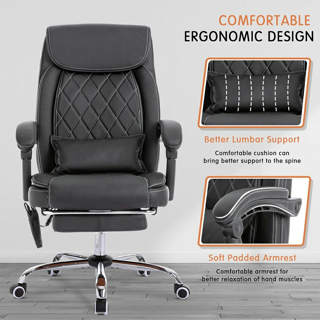 Ergonomic Heat Massage Office Reclining Desk Computer Chair