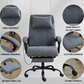 6 Points Massage Office Desk Chair with Heating Functions (Velvet Fabric)