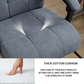 6 Points Massage Office Desk Chair with Heating Functions (Velvet Fabric)