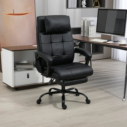 Noosagreen Vibrating Heat Massage Office Chair With Front Pose aling with computer table