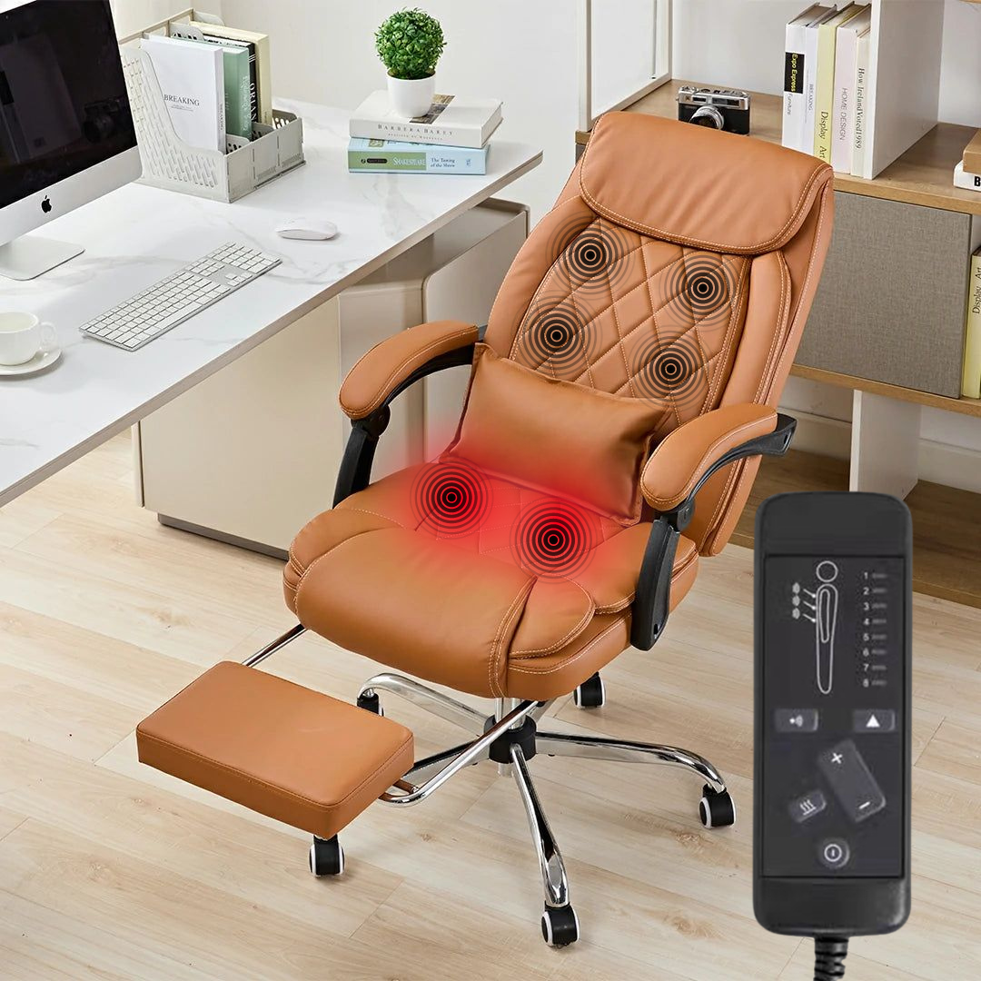 Ergonomic Heat Massage Office Reclining Desk Computer Chair