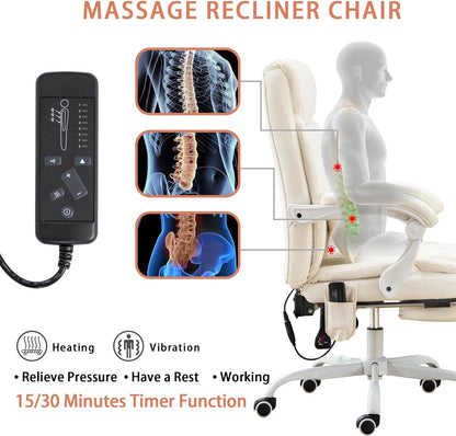 Ergonomic Heat Massage Office Reclining Desk Computer Chair