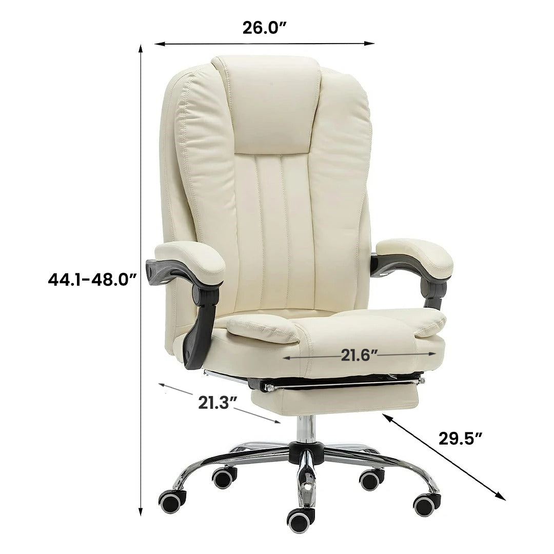 Noosagreen Ergonomic Massage Office Chair, Beige