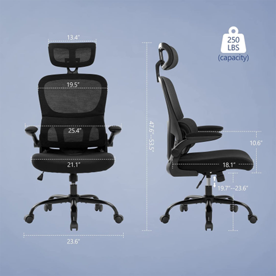 Ergonomic Height-Adjustable Office Chair with Lumbar Support